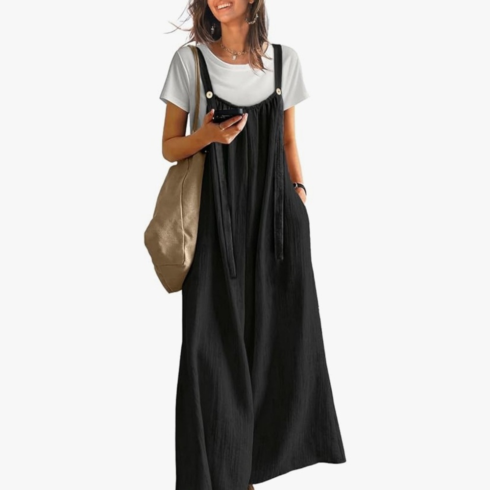 Chic Black Wide Leg Jumpsuit